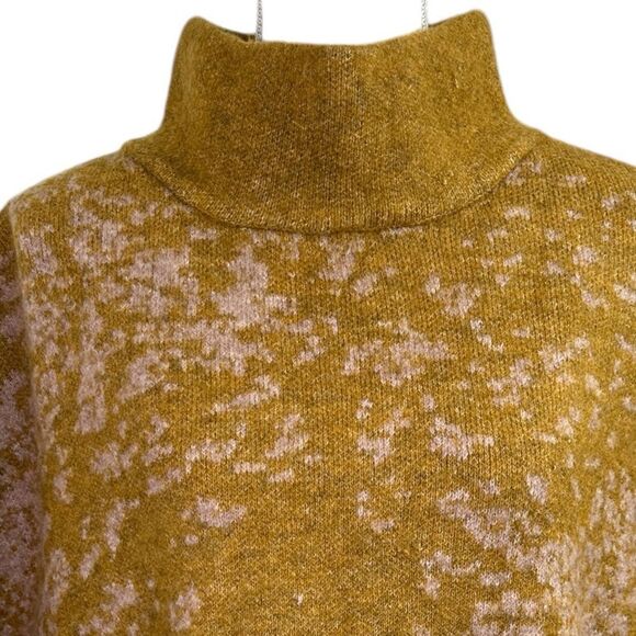 Mystree Cozy Mustard Sweater Poncho One Size - Picture 3 of 11